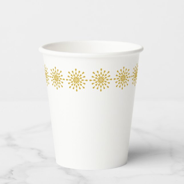 Golden teardrops paper cups (Front)