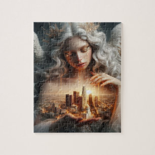 Golden Tears for the City of Angels Jigsaw Puzzle