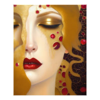 Golden Tears (Freya's Heartache) with red rubies