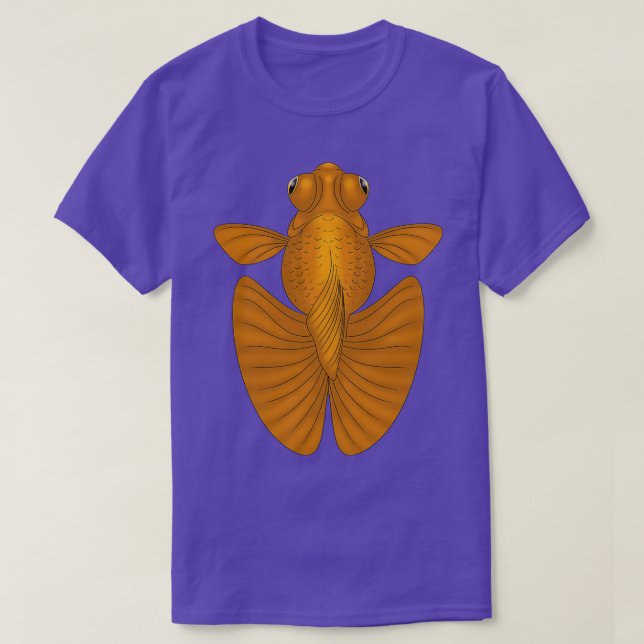 Golden Telescope Moor Butterfly Goldfish T-Shirt (Design Front)