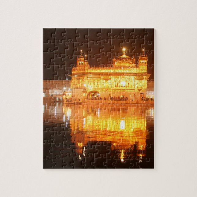 Golden Temple Amritsar North India at Night Jigsaw Puzzle (Vertical)
