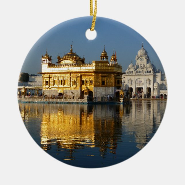 Golden Temple Ceramic Tree Decoration (Front)