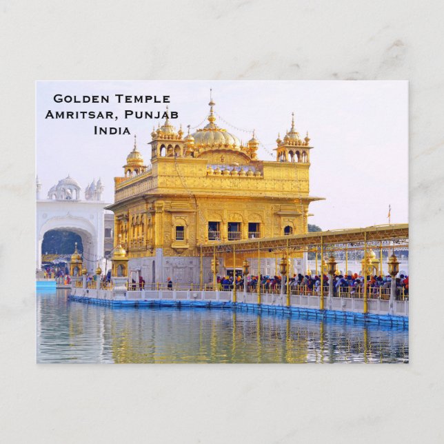 Golden Temple India Vintage Tourism Travel Add Postcard (Front)