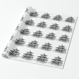 Golden temple Kyoto Japan Wrapping Paper