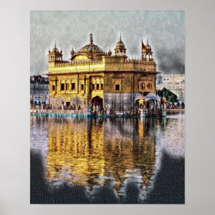 Golden Temple of Amritsar India Poster
