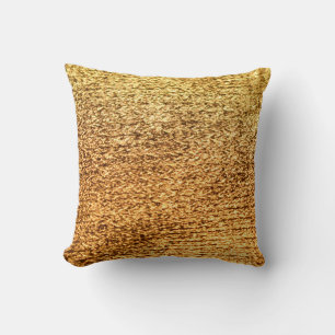 Golden textile: glamourous macro background. cushion