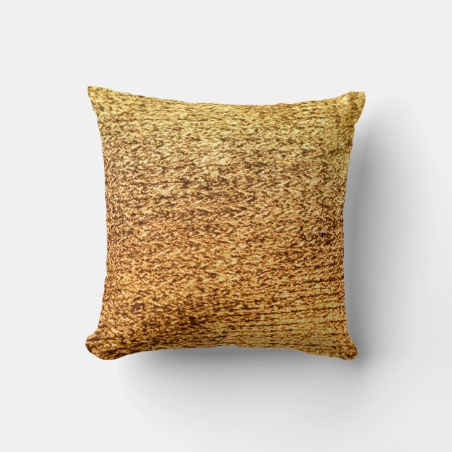 Golden textile: glamourous macro background. cushion (Front)