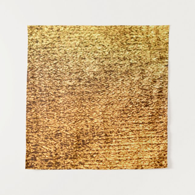 Golden textile: glamourous macro background. tapestry (Front)