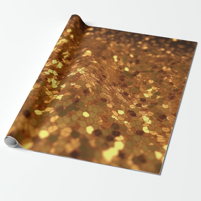 Golden Texture 1 - Elegant and Luxurious  Wrapping Paper (Unrolled)