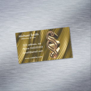 Golden texture 	Magnetic business card