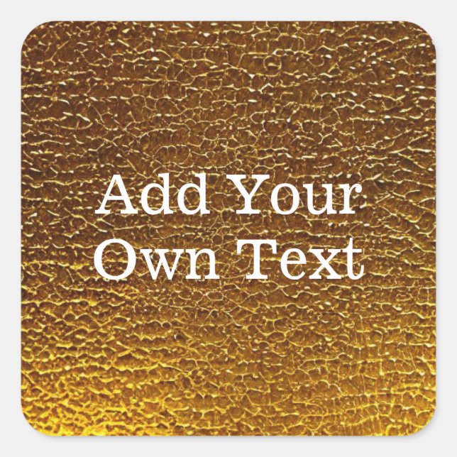 Golden Texture Square Sticker (Front)