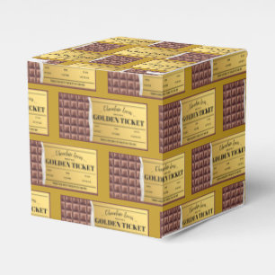 Golden Ticket Chocolate Candy Bar Favour Box