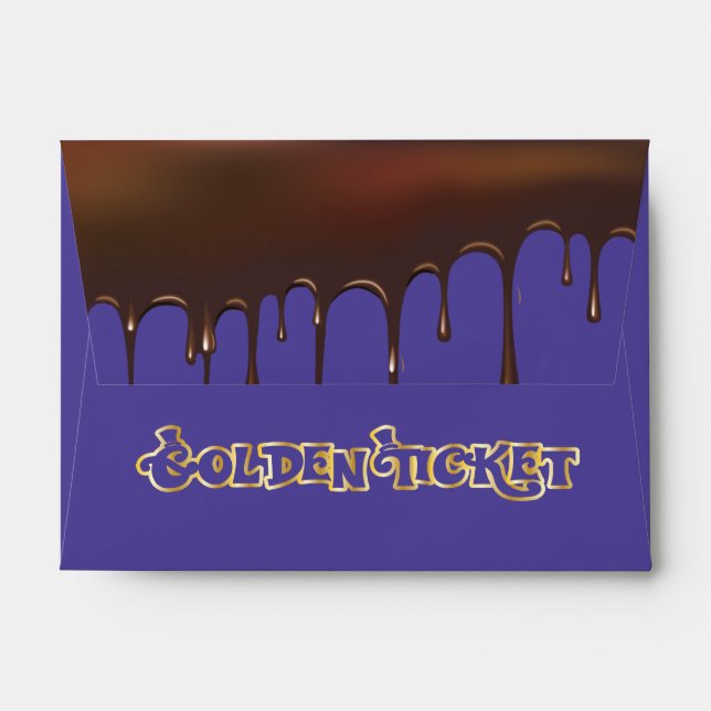 Golden Ticket, Chocolate Party Envelopes (Back (Top Flap))