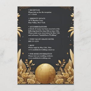 Golden Ticket Passport Boarding Pass Wedding Enclosure Card