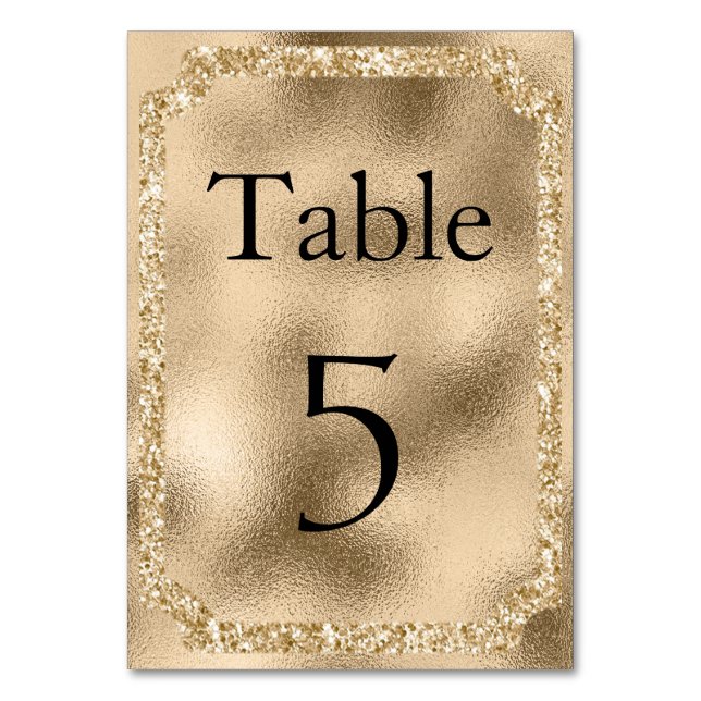 Golden TICKET Special Event Table Number (Front)