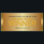 GOLDEN TICKET WINNER Birthday Party Invitation<br><div class="desc">GOLDEN TICKET WINNER Birthday Party Invitation. Customise with any text. Front and back. Delete any text areas to leave blank.</div>