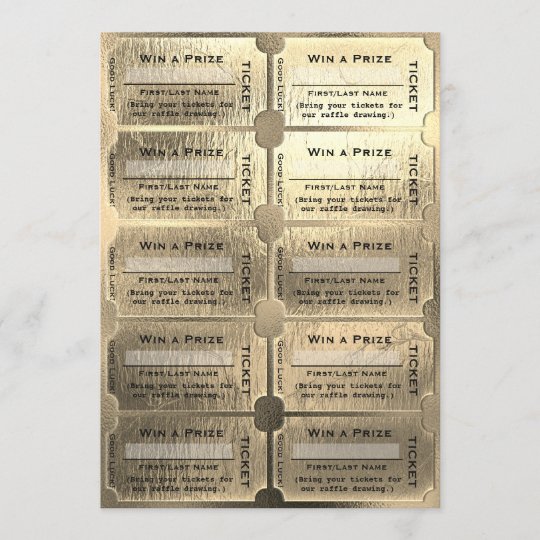 Golden Tickets Raffle Drawing | Zazzle.co.uk