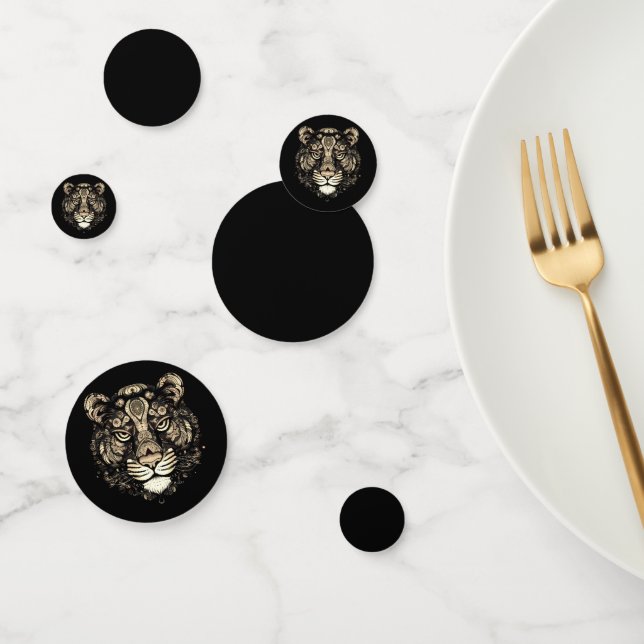 Golden Tiger Head  Confetti (Group)