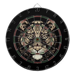 Golden Tiger Head Dartboard