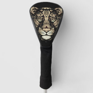 Golden Tiger Head Golf Head Cover