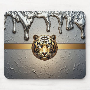 Golden Tiger Portrait Wild Spirit 🐯 Mouse Mat