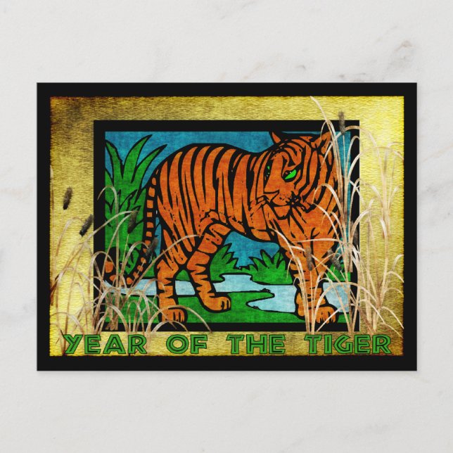 Golden Tiger Postcard (Front)