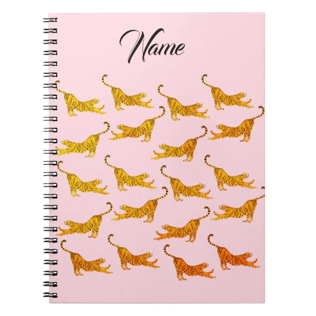 Golden Tigers Personalised Notebook (Front)
