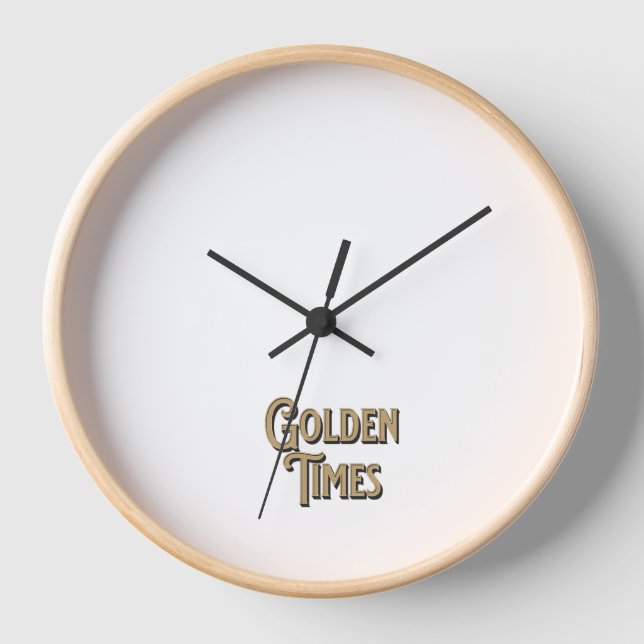 Golden Times Watch  logo Clock (Front)