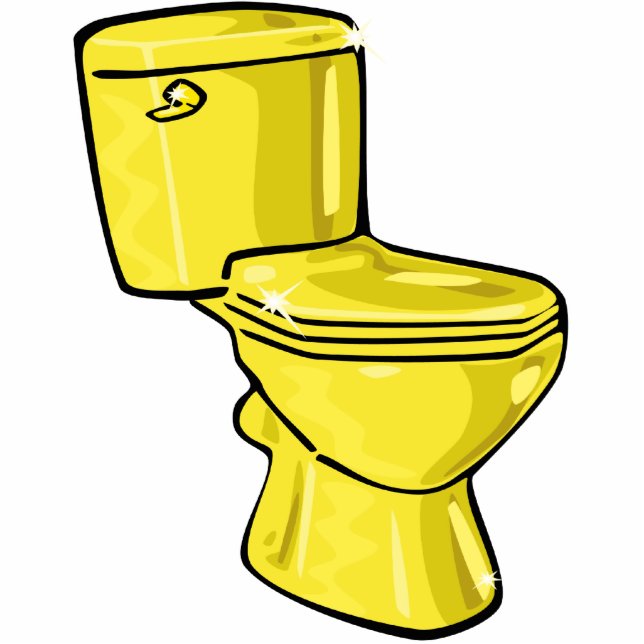 Golden Toilet Sculpture Ornament Photo Sculpture Decoration (Front)