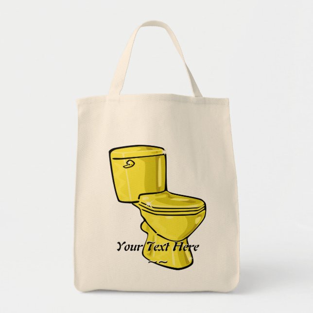 Golden Toilet Tote Bag (Front)
