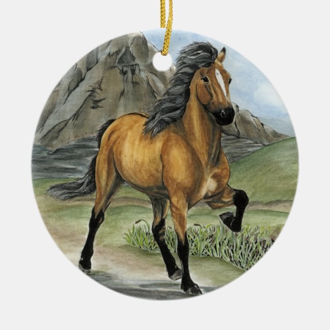 Golden Tolt 2 Ceramic Tree Decoration (Front)