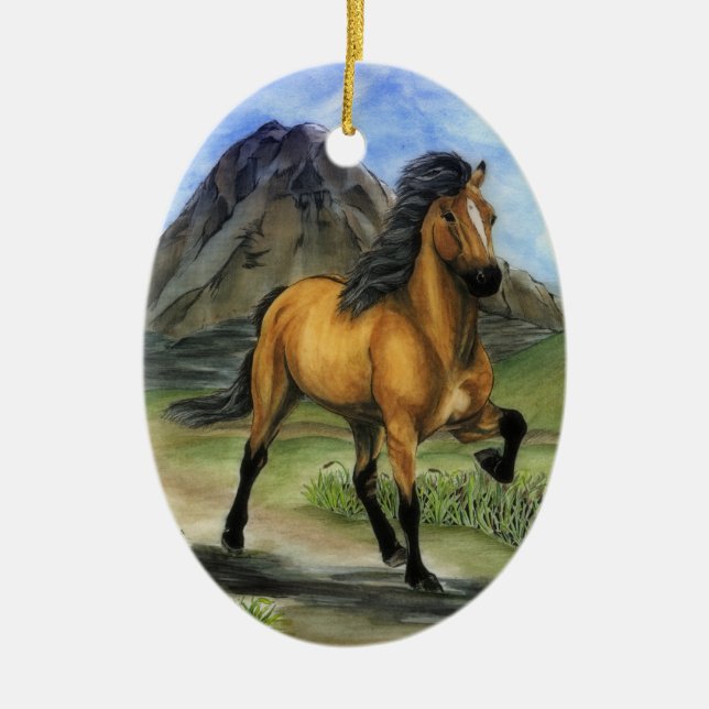 Golden Tolt Ceramic Tree Decoration (Front)