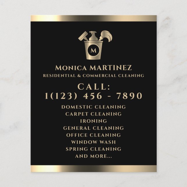 Golden tone black with logo flyer (Front)