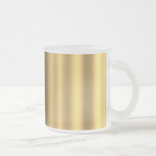 Golden tones frosted glass coffee mug