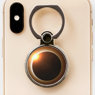 Golden Total Solar Eclipse Phone Ring Stand