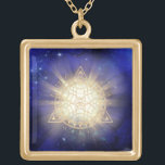 *~* Golden Totem - Sacred Geometry Eye Light Rays Gold Plated Necklace<br><div class="desc">Square Gold Plate lovely powerful JEWELRY WITH INTENTION (R) - Energetically Enhanced Jewellery. Sacred Geometry Triangle Mandala & 3rd Eye plus beams of light and energy. As a professional distance spiritual energy healer since 2001, I have learned, developed and utilised the power of energy healing intention. All my JEWELRY WITH...</div>