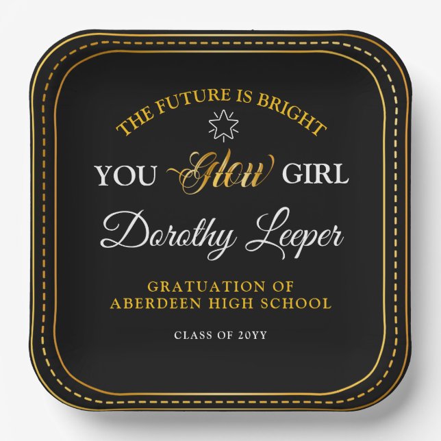 Golden touch Brighten your future. Paper Plate (Front)