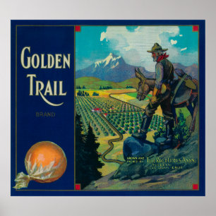 Golden Trail Orange Label #2Success, CA Poster