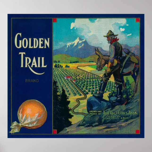 Golden Trail Orange Label #2Success, CA Poster (Front)