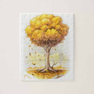 Golden Tranquility Jigsaw Puzzle