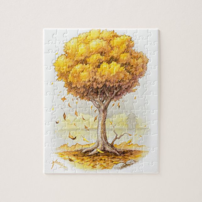 Golden Tranquility Jigsaw Puzzle (Vertical)