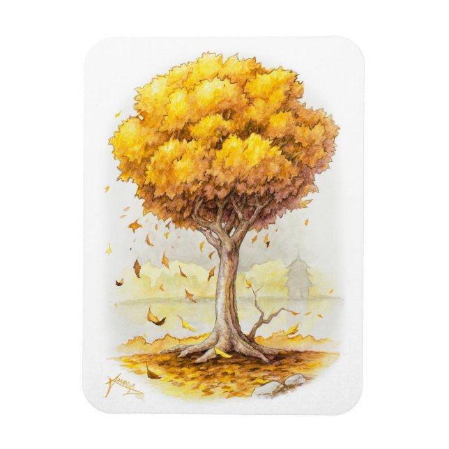 Golden Tranquillity Magnet (Vertical)