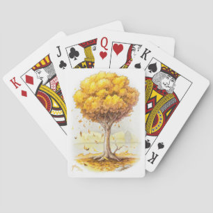 Golden Tranquillity Playing Cards