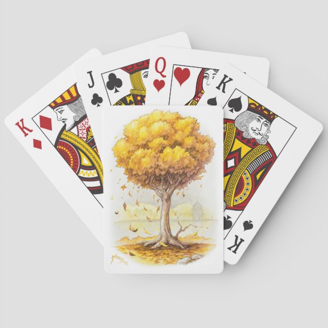 Golden Tranquillity Playing Cards (Back)