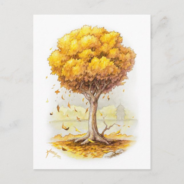 Golden Tranquillity Postcard (Front)