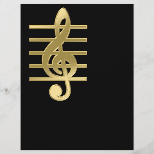 Golden treble clef flyer (Front)