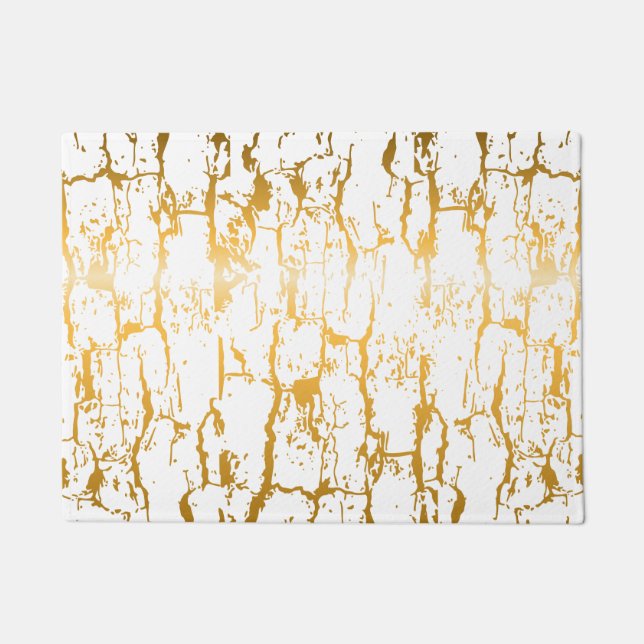 Golden Tree Bark Cracks Doormat (Front)