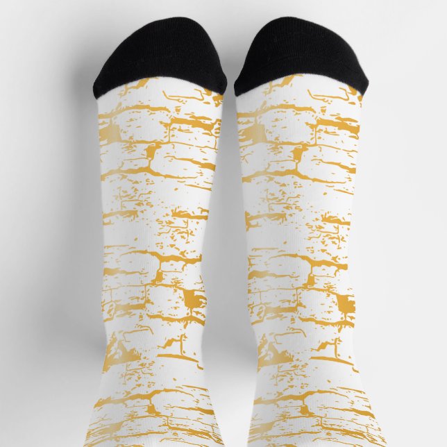 Golden Tree Bark Cracks Socks (Top)