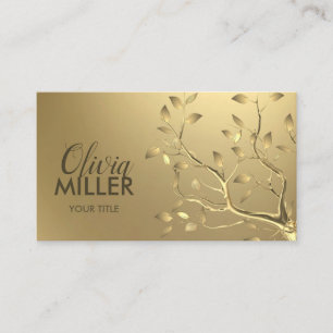 Golden Tree Branch  Business Card
