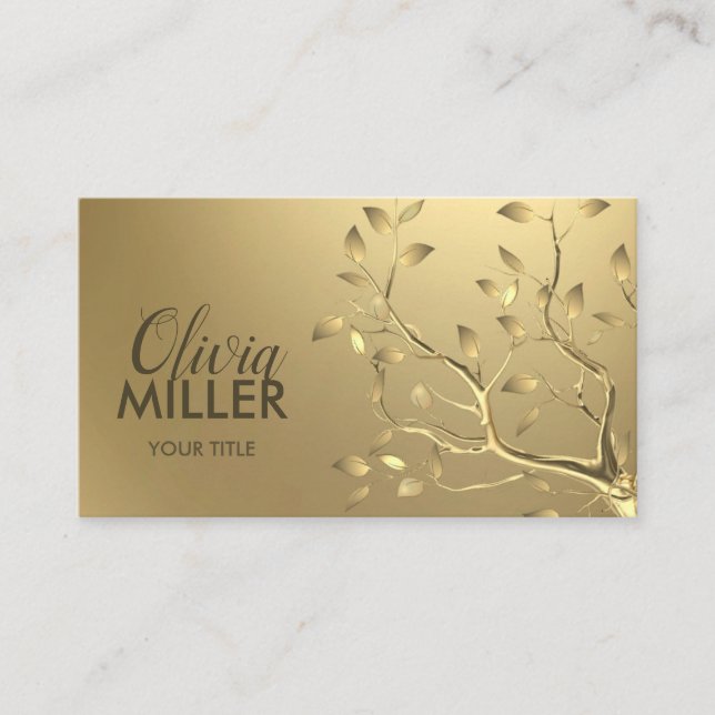 Golden Tree Branch  Business Card (Front)